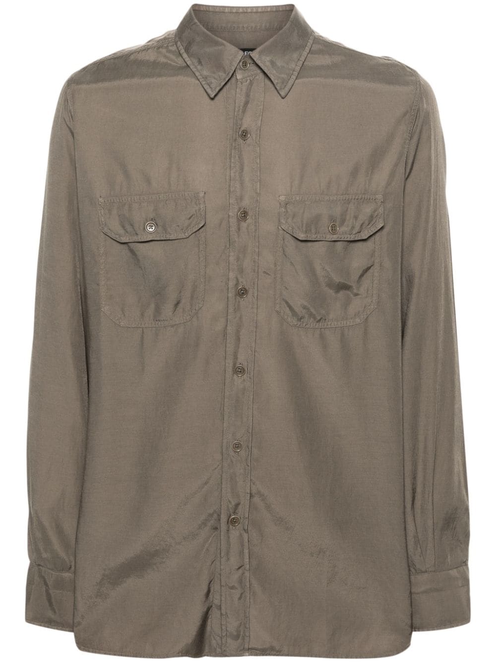 TOM FORD fluid twill shirt - Green von TOM FORD