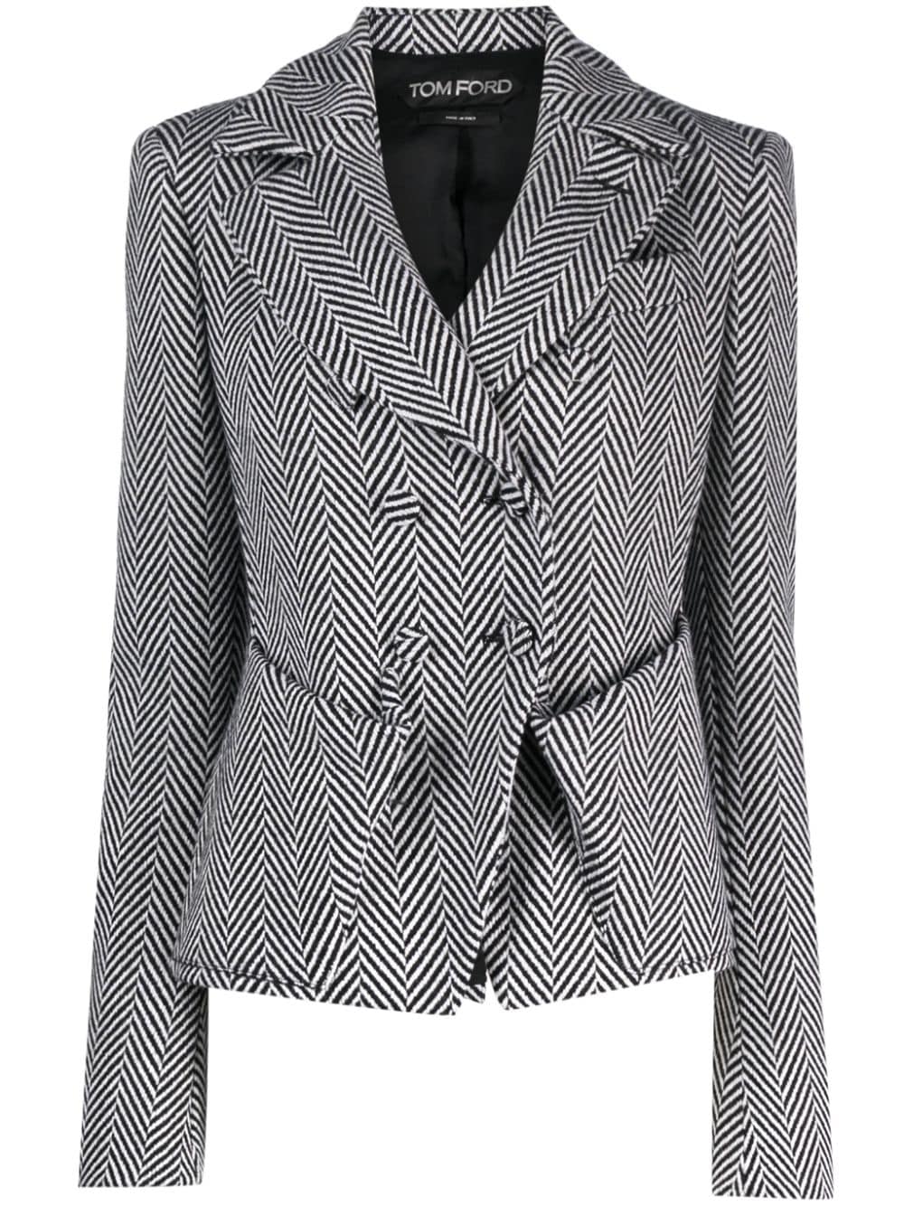 TOM FORD herringbone double-breasted blazer - Black von TOM FORD