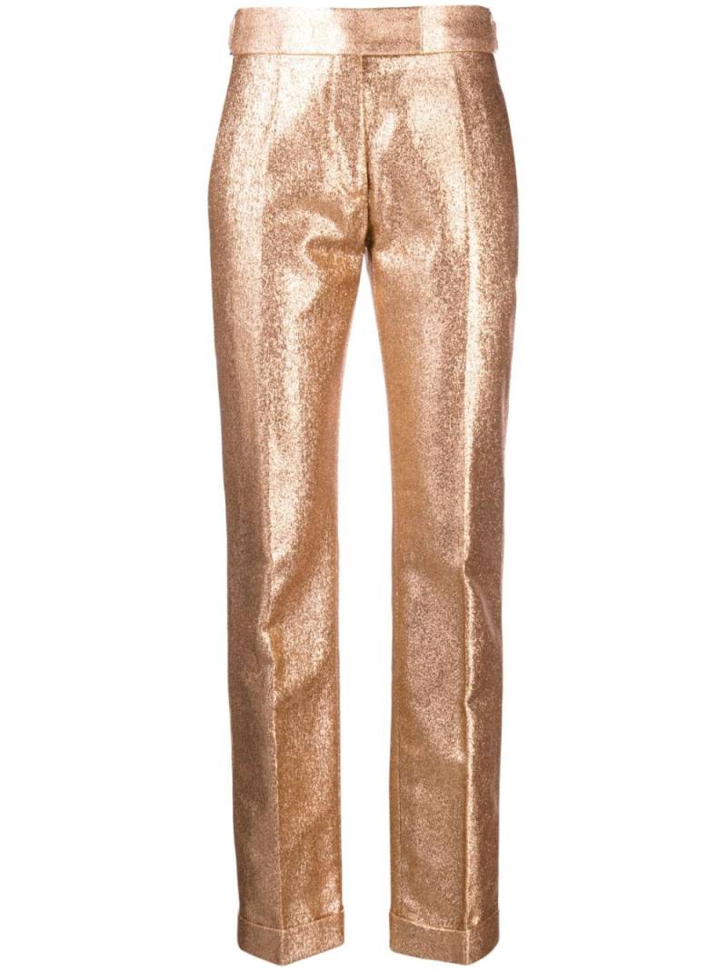 TOM FORD iridescent mid-rise tailored trousers - Pink von TOM FORD