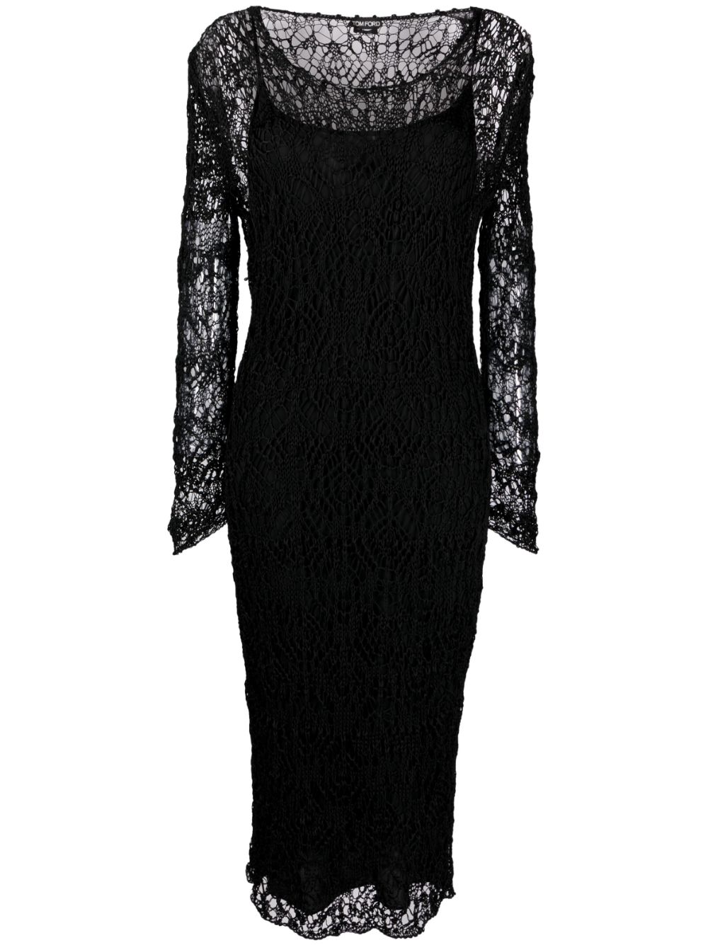TOM FORD lace-patterned pencil dress - Black von TOM FORD