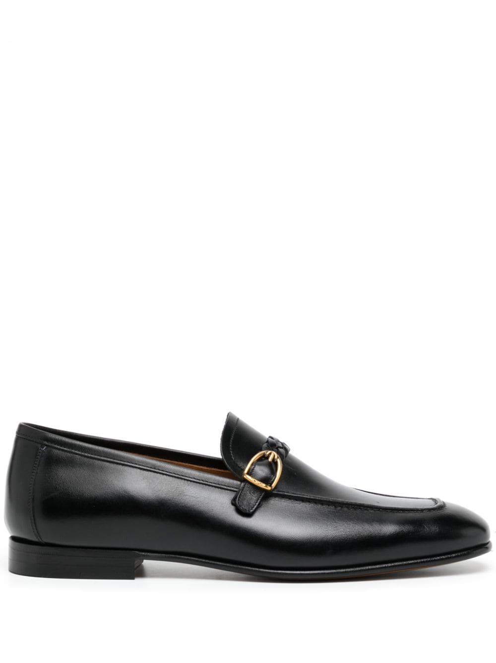 TOM FORD Martin woven-strap leather loafers - Black von TOM FORD