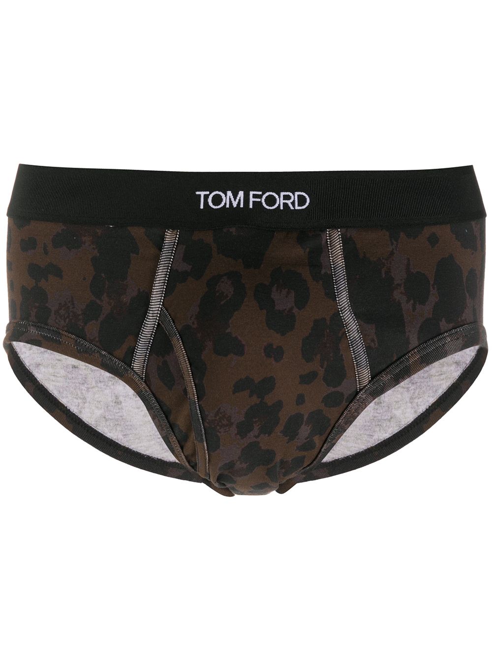 TOM FORD leopard cotton briefs - Brown von TOM FORD
