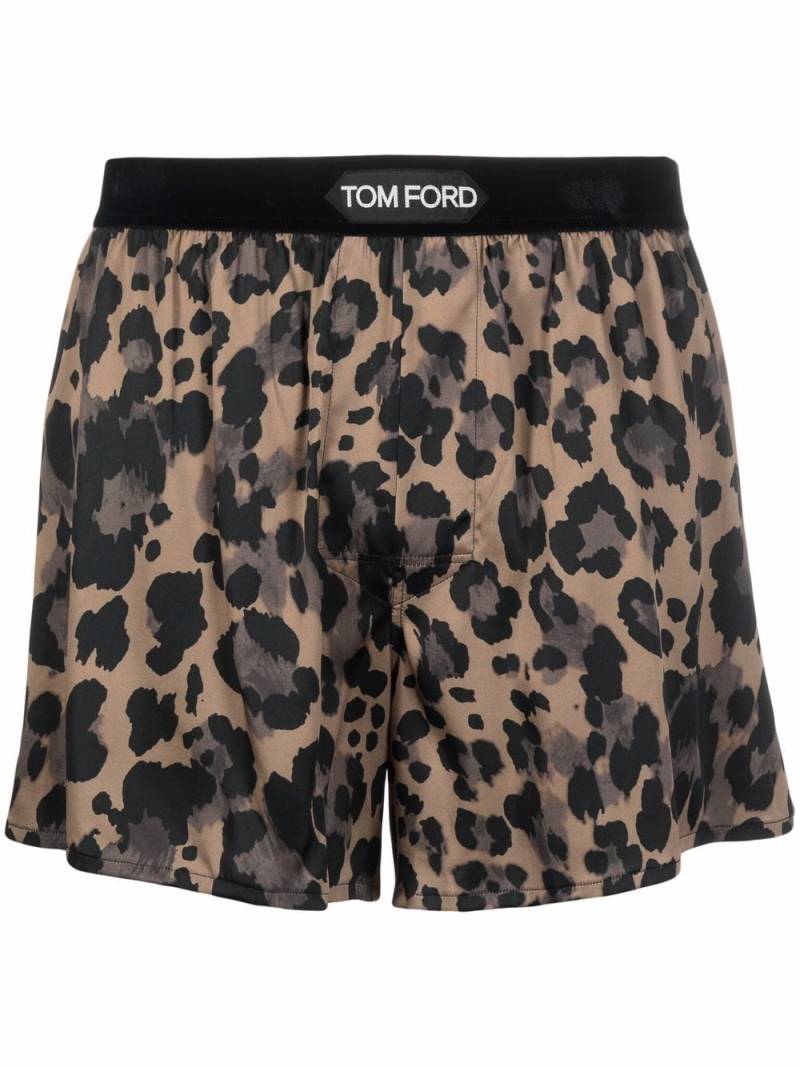 TOM FORD leopard-print boxer shorts - Neutrals von TOM FORD