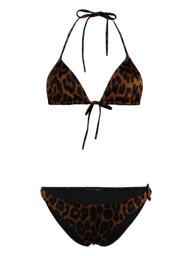 TOM FORD leopard-print halterneck bikini - Brown von TOM FORD