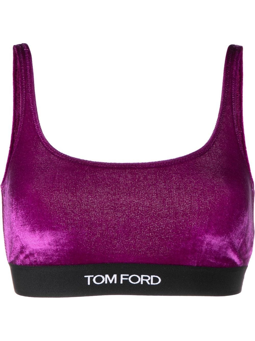 TOM FORD logo-band low-back bralette - Purple von TOM FORD