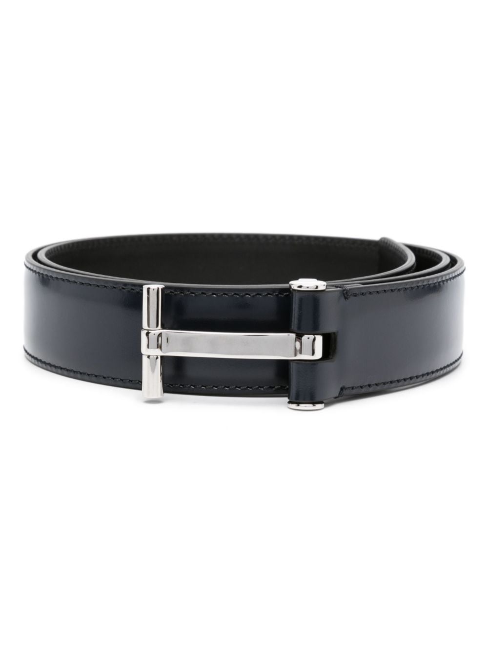 TOM FORD logo-buckle leather belt - Blue von TOM FORD