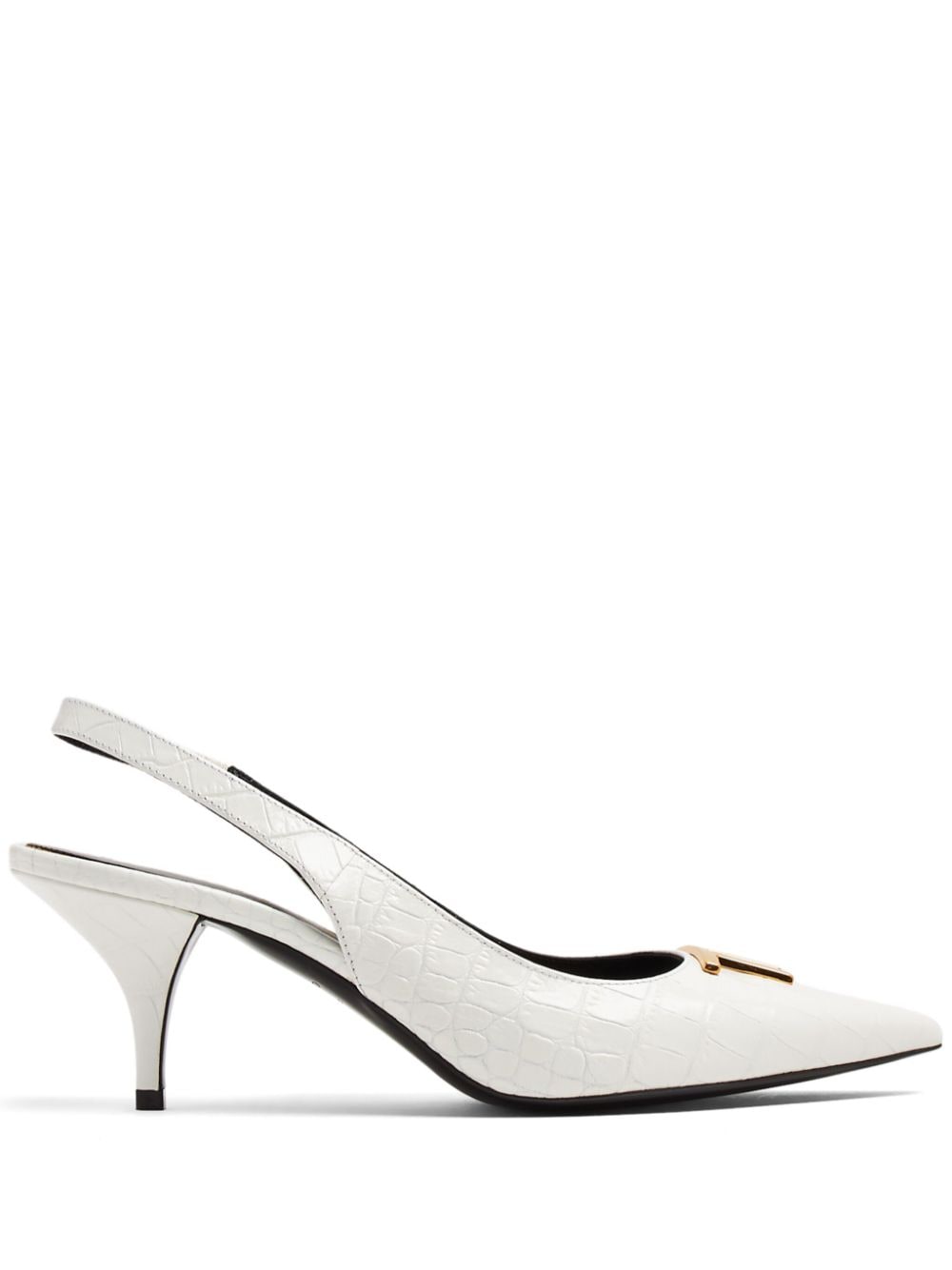 TOM FORD logo-lettering leather pumps - White von TOM FORD