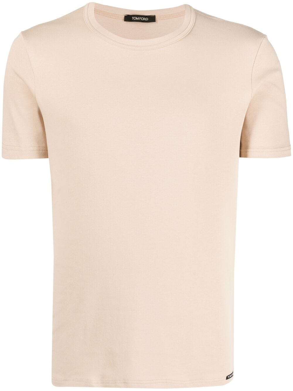 TOM FORD logo patch crew neck T-shirt - Neutrals von TOM FORD