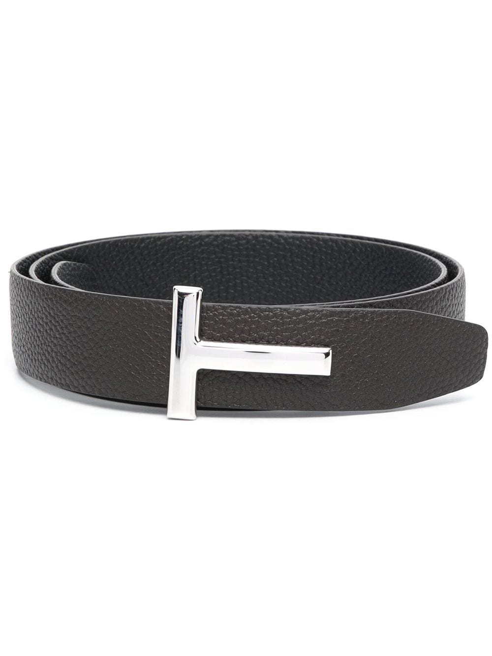 TOM FORD logo-plaque leather belt - Brown von TOM FORD