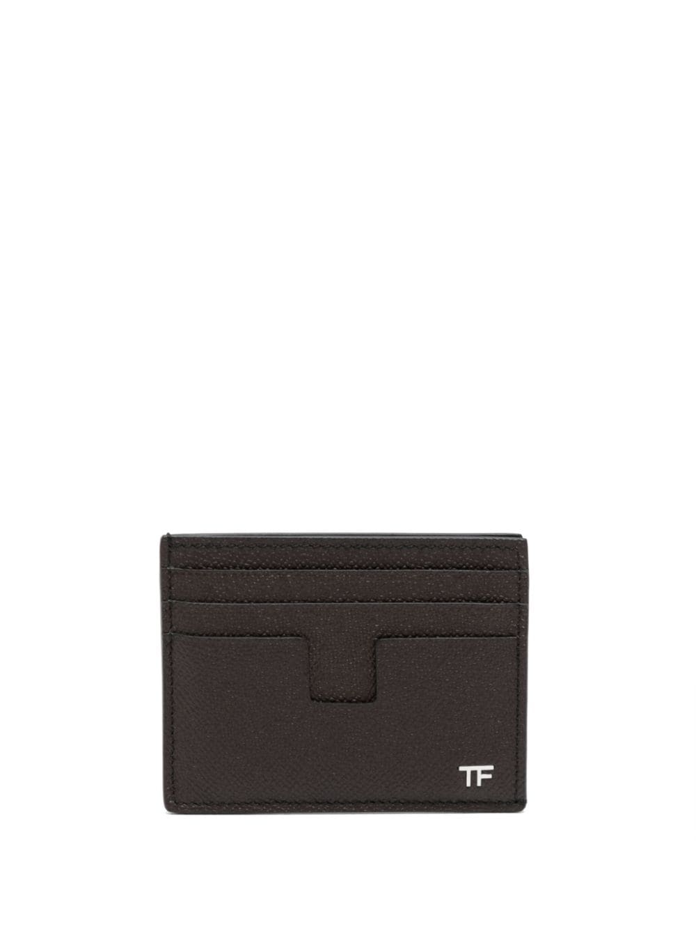 TOM FORD logo-plaque leather cardholder - Brown von TOM FORD