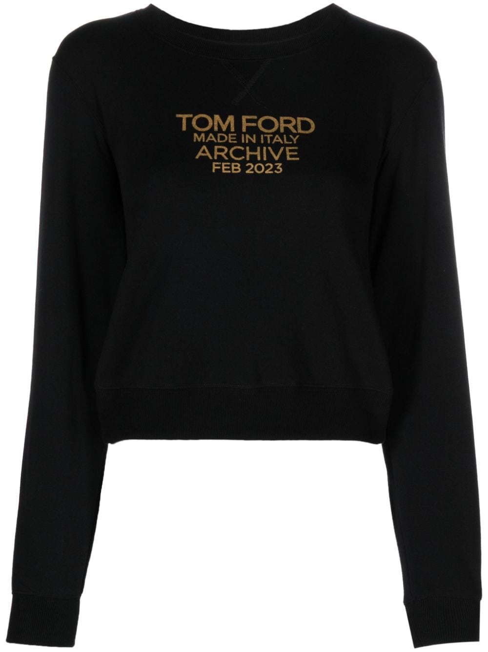 TOM FORD logo-print cotton sweatshirt - Black von TOM FORD