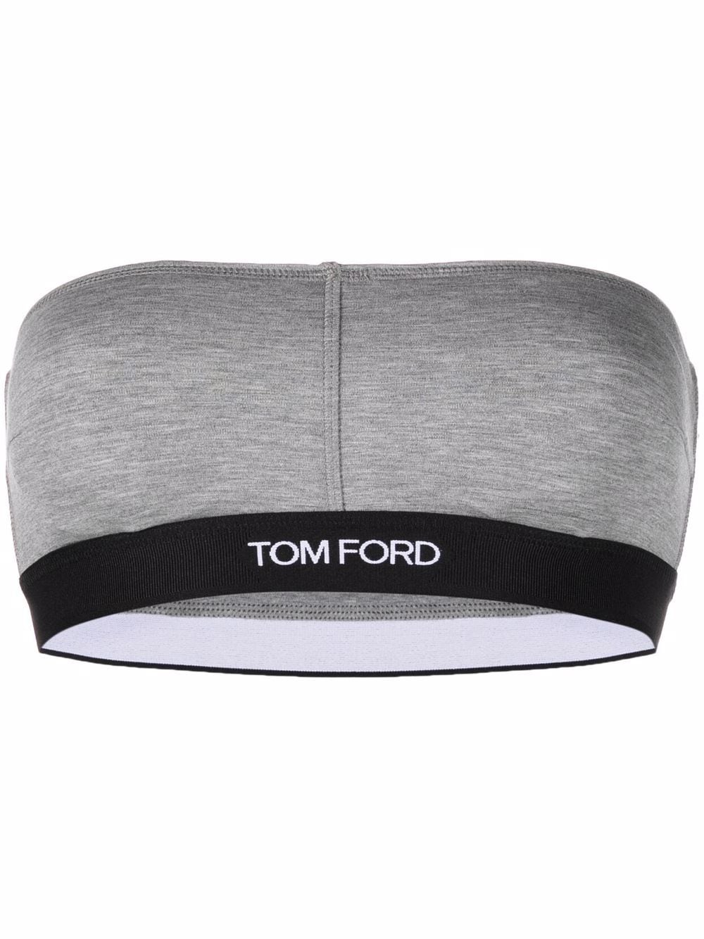 TOM FORD logo-underband bandeau bra - Grey von TOM FORD