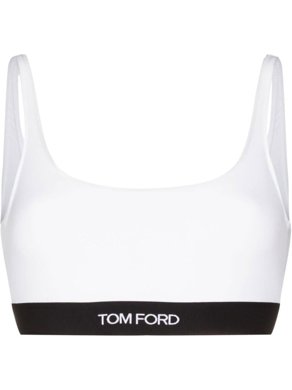 TOM FORD logo-underband bralette top - White von TOM FORD