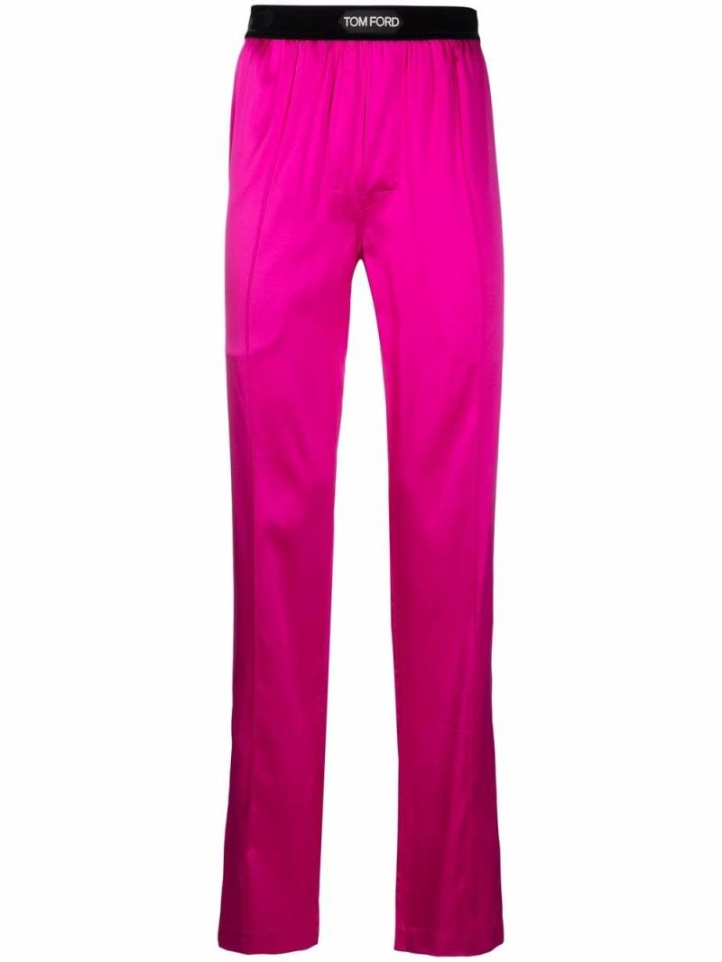 TOM FORD logo-waist slip-on trousers - Pink von TOM FORD