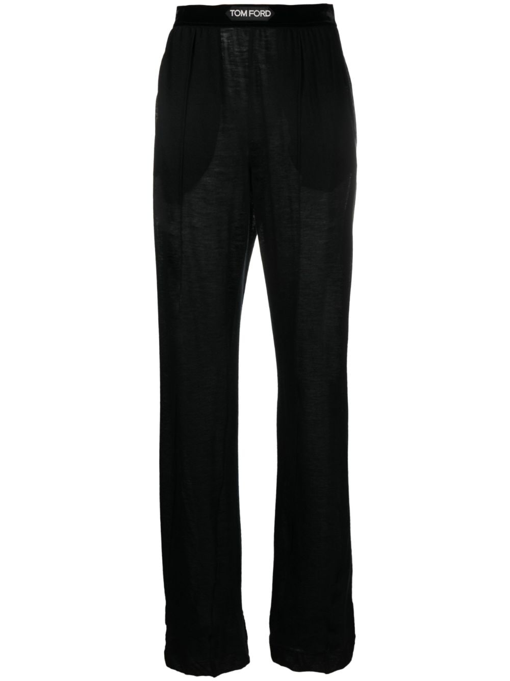TOM FORD logo-waistband cashmere track pants - Black von TOM FORD
