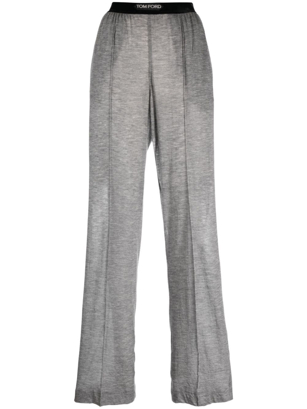 TOM FORD logo-waistband cashmere track pants - Grey von TOM FORD