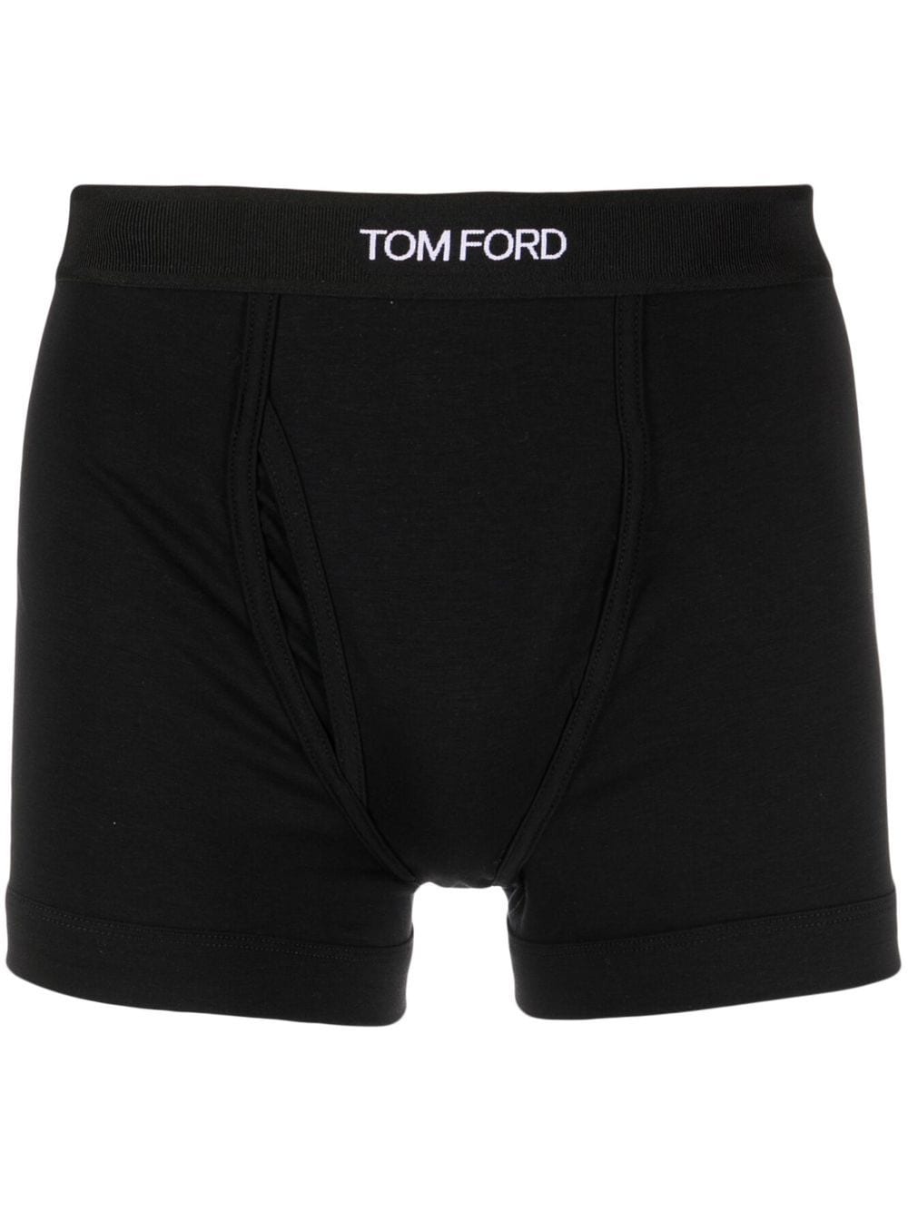 TOM FORD logo-waistband cotton-stretch boxer shorts - Black von TOM FORD