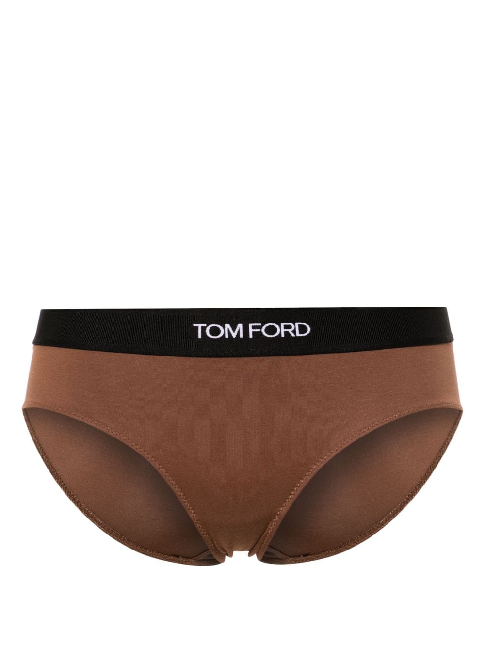 TOM FORD logo-waistband modal briefs - Brown von TOM FORD