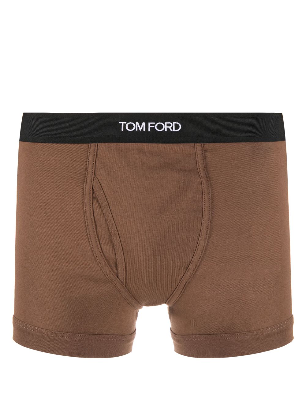 TOM FORD logo-waistband stretch-cotton boxers - Brown von TOM FORD