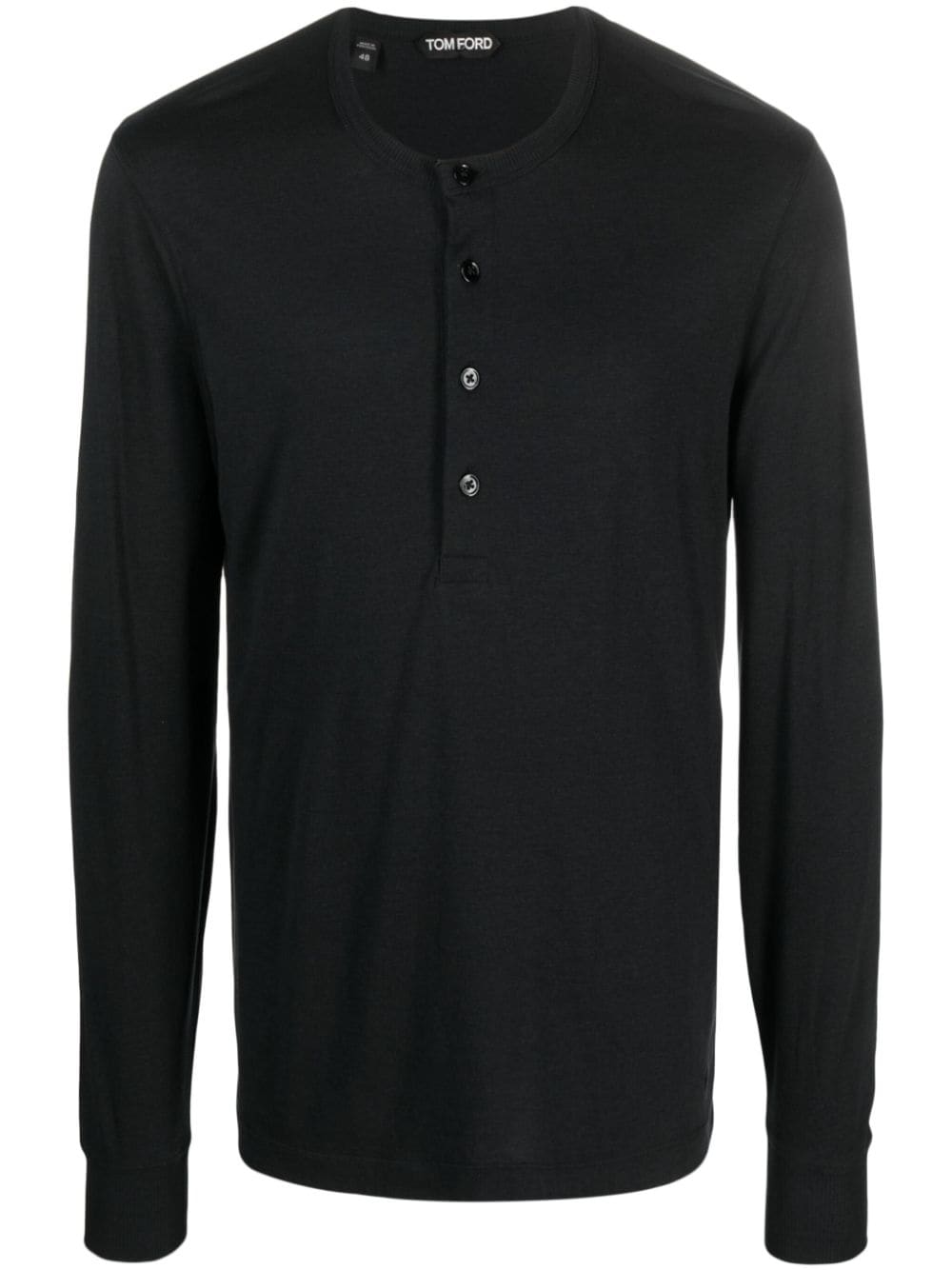 TOM FORD long-sleeve Henley T-shirt - Black von TOM FORD