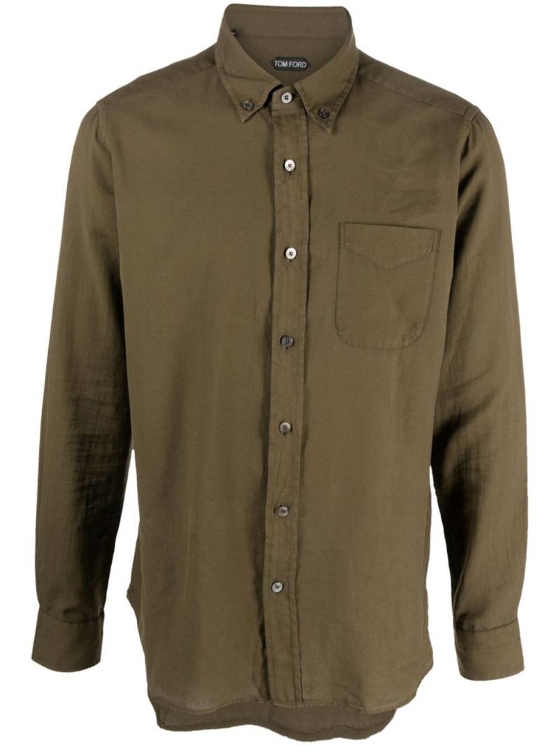 TOM FORD long-sleeve buttoned shirt - Green von TOM FORD