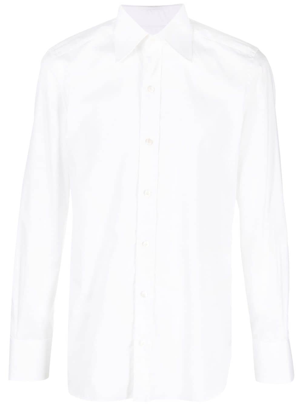 TOM FORD long-sleeve cotton shirt - White von TOM FORD