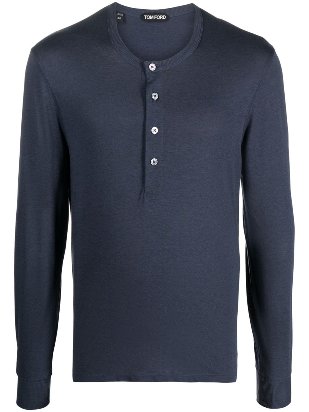 TOM FORD long-sleeve lyocell-blend T-shirt - Blue von TOM FORD