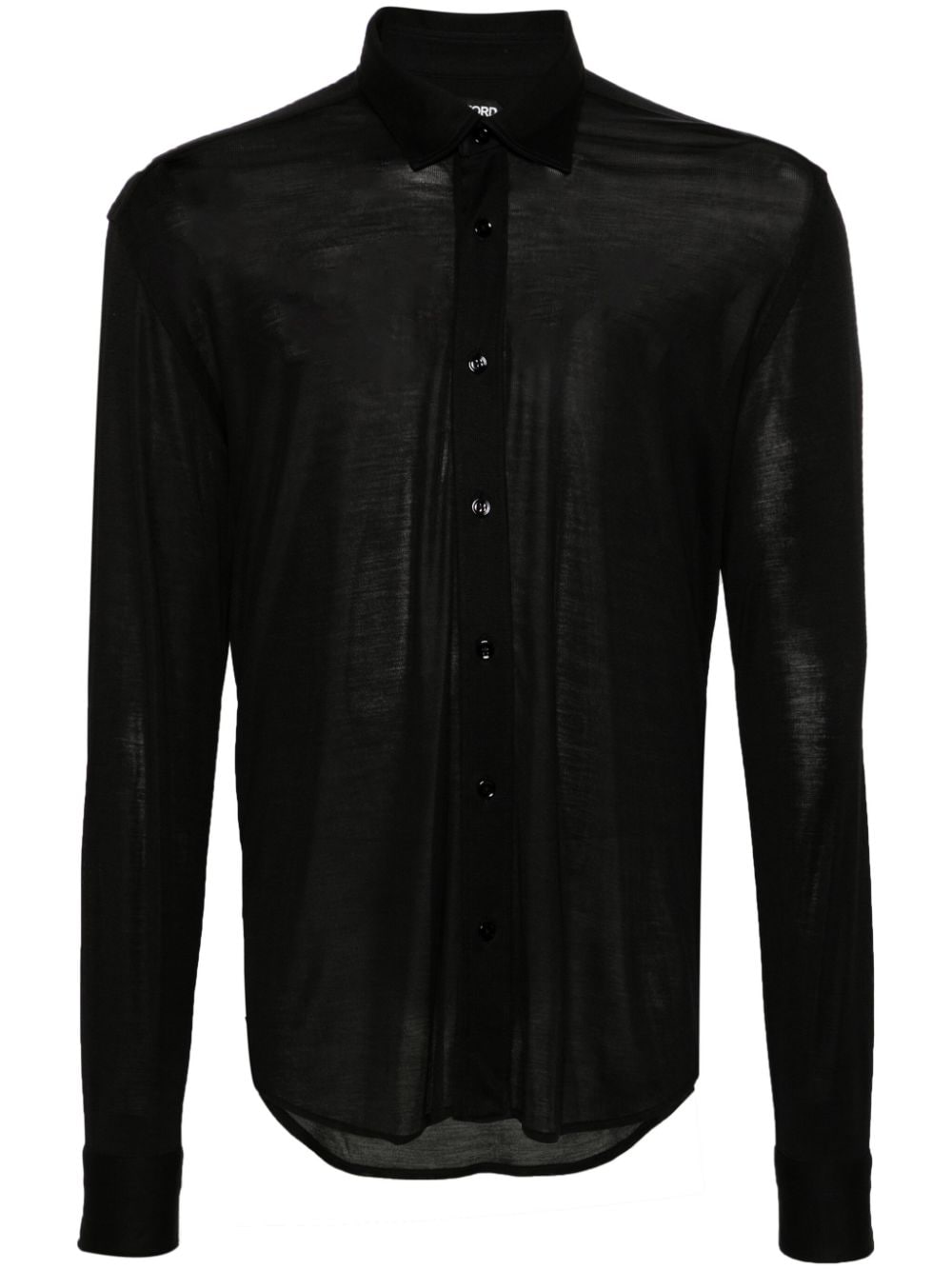 TOM FORD long-sleeve silk shirt - Black von TOM FORD