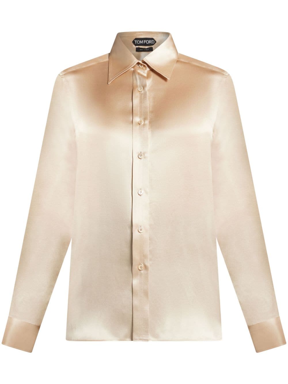 TOM FORD long-sleeve silk shirt - Neutrals von TOM FORD