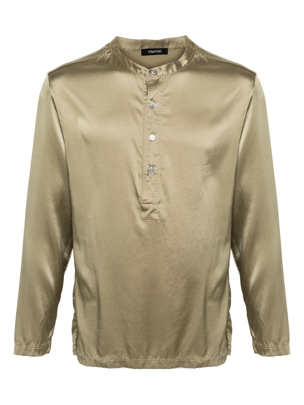 TOM FORD long-sleeved silk pajama shirt - Green von TOM FORD