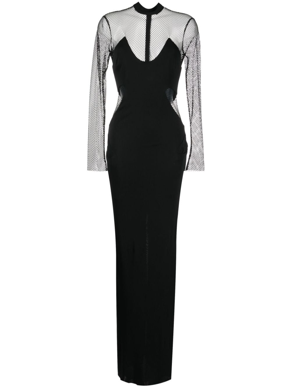 TOM FORD mesh-panel maxi dress - Black von TOM FORD