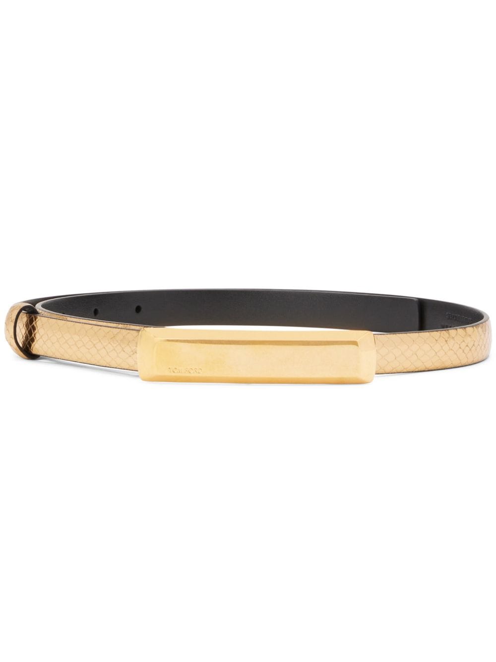 TOM FORD metallic leather belt - Gold von TOM FORD