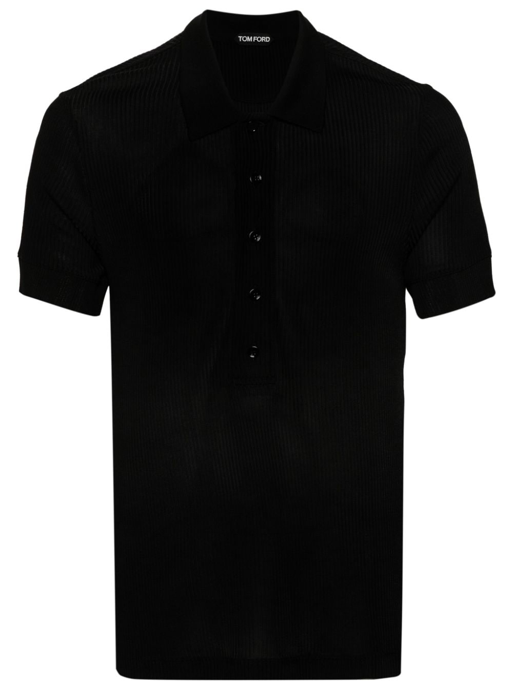 TOM FORD monogram-embroidered polo short - Black von TOM FORD