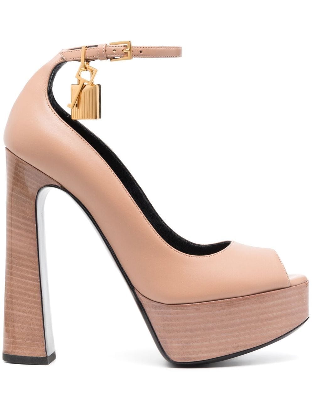 TOM FORD padlock charm platform pumps - Neutrals von TOM FORD