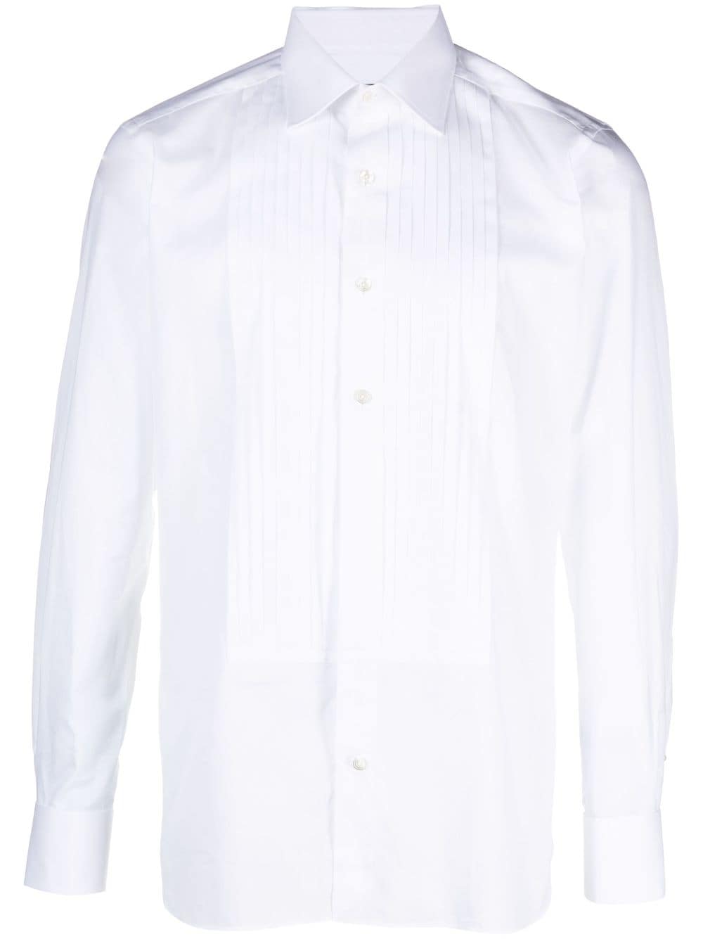 TOM FORD pintuck cotton shirt - White von TOM FORD