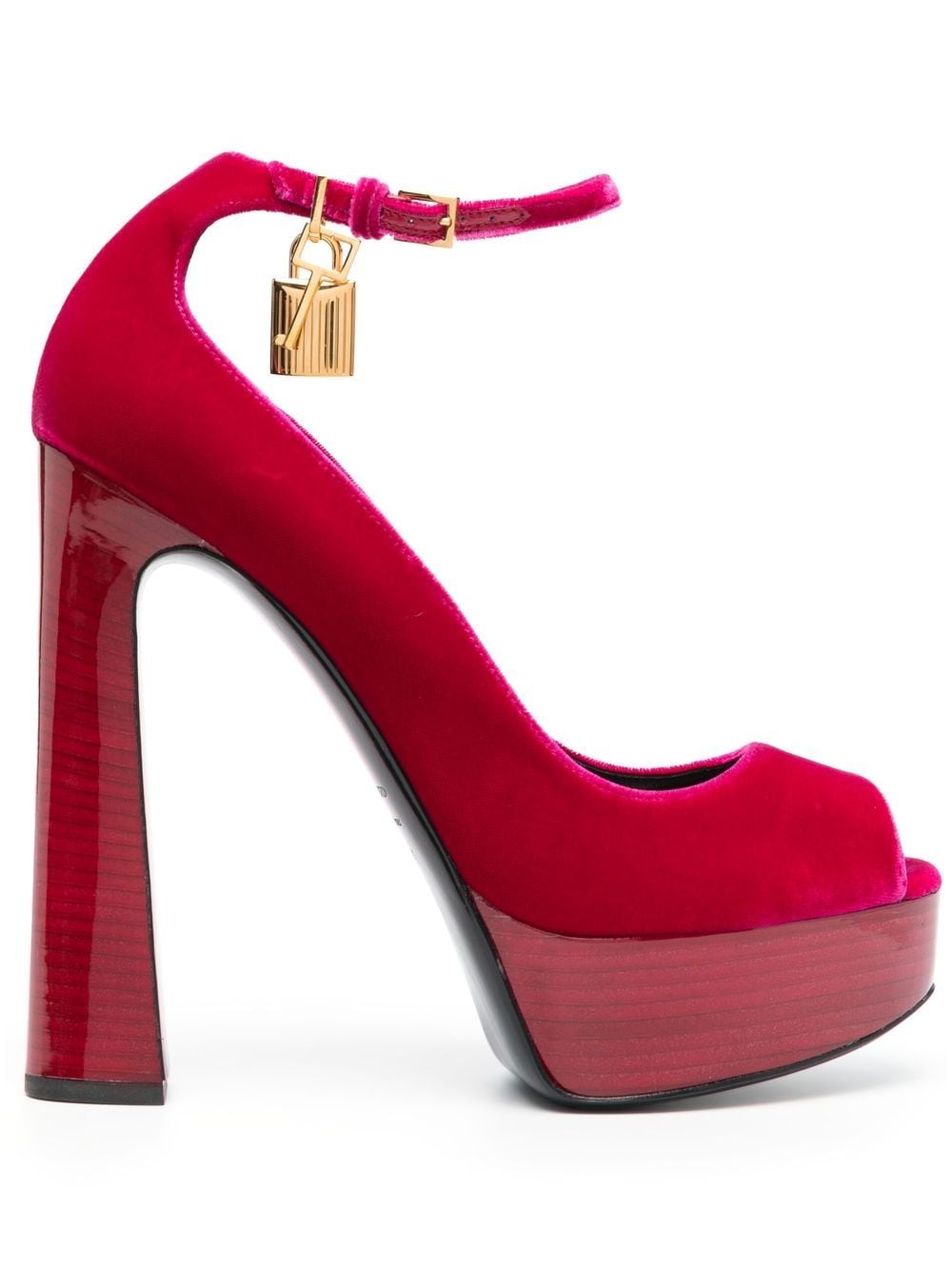 TOM FORD 145mm platform velvet sandals - Pink von TOM FORD