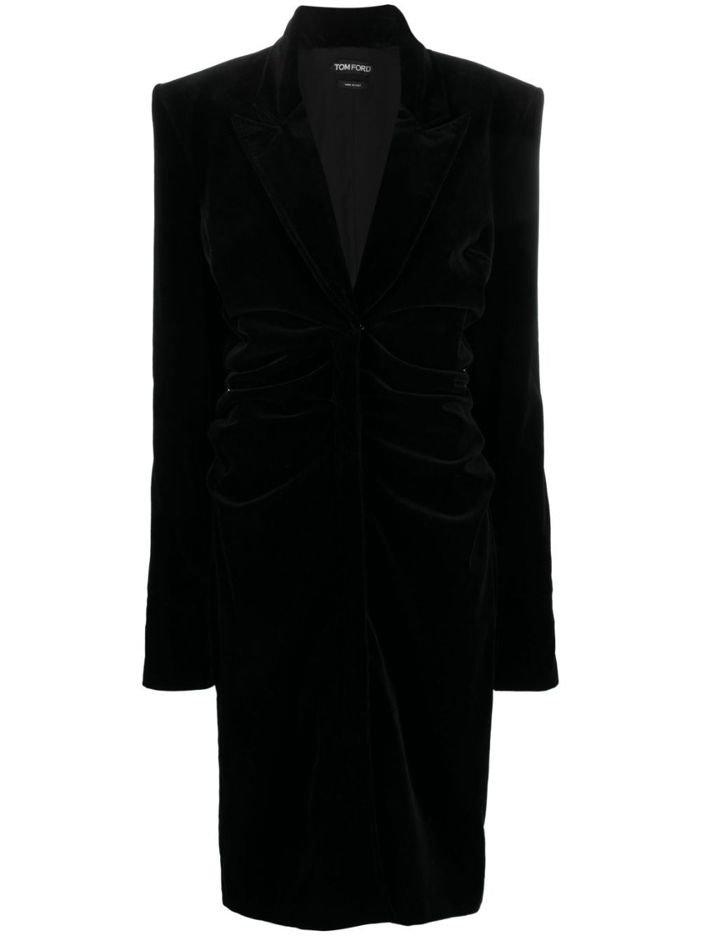 TOM FORD plunging V-neck velvet midi dress - Black von TOM FORD