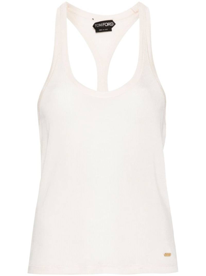 TOM FORD ribbed-knit racerback top - Neutrals von TOM FORD