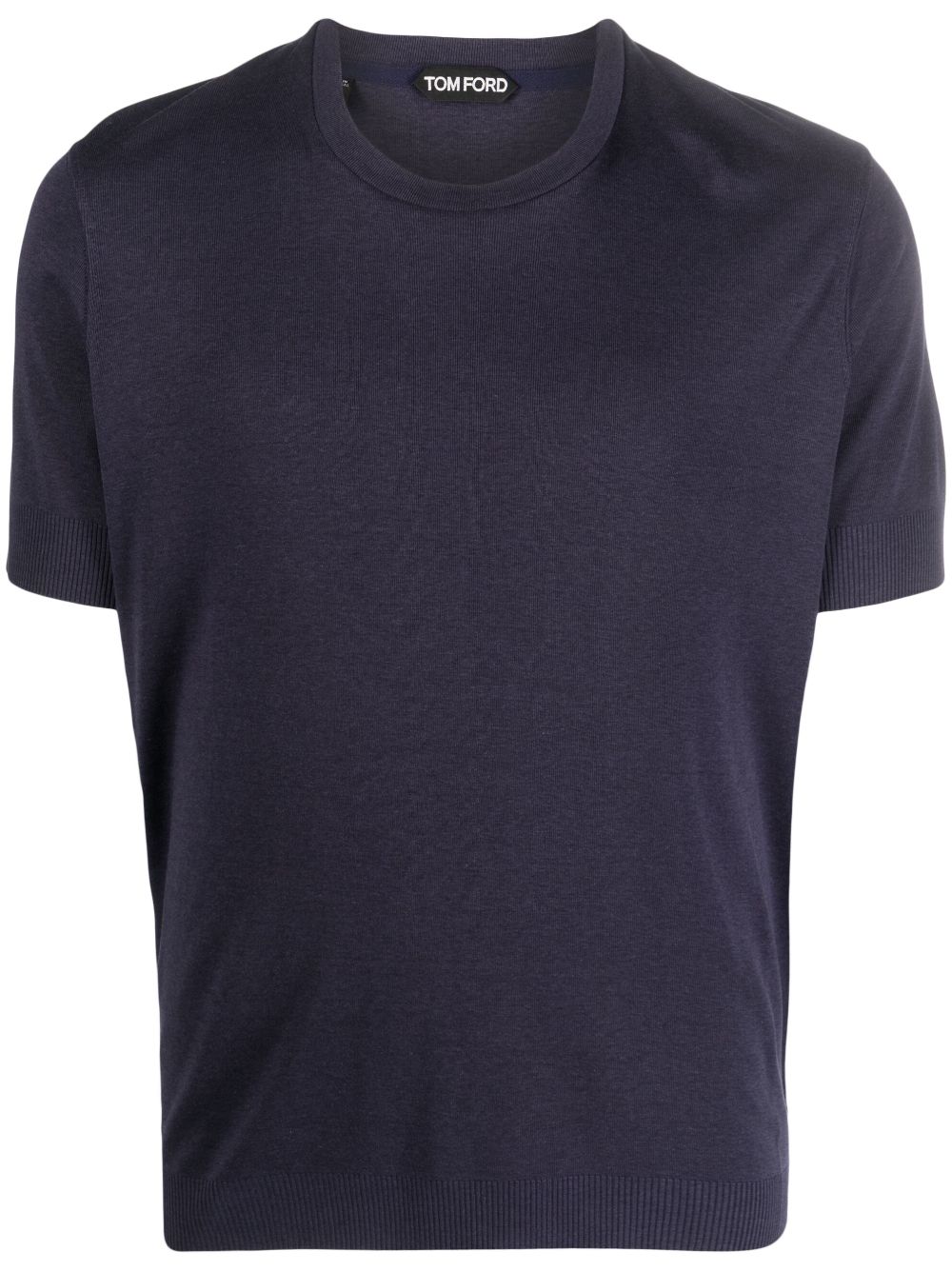 TOM FORD ribbed-trim short-sleeved T-shirt - Blue von TOM FORD