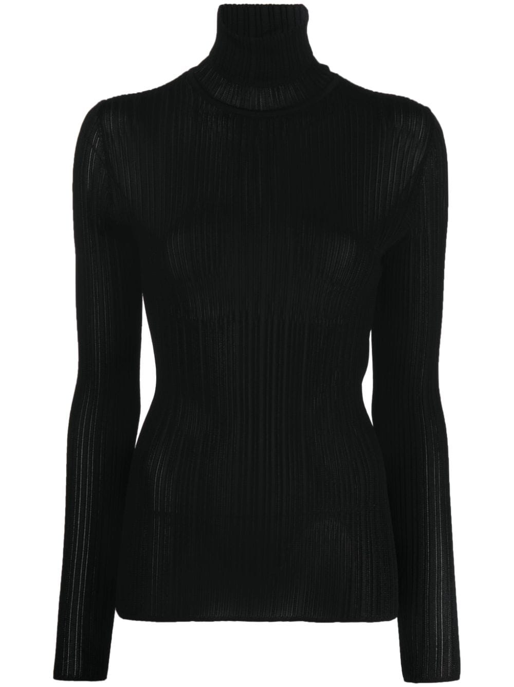 TOM FORD roll-neck ribbed-knit jumper - Black von TOM FORD