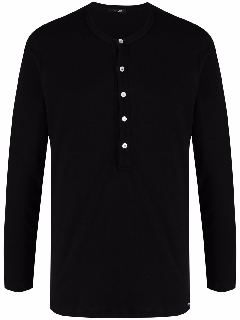 TOM FORD round-neck Henley T-shirt - Black von TOM FORD