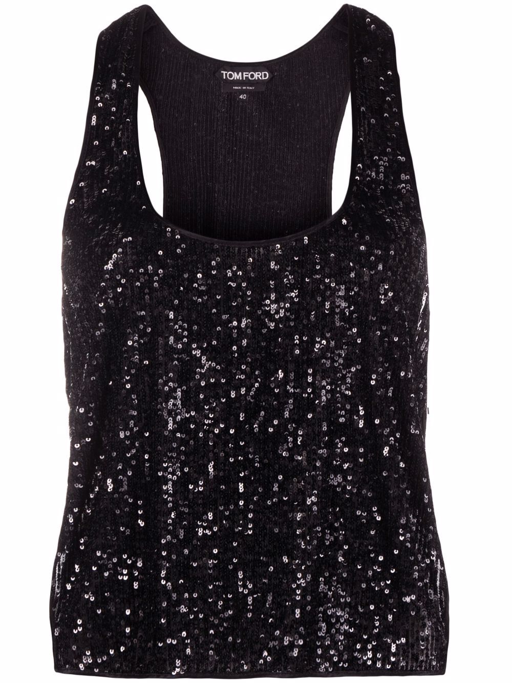 TOM FORD sequin-embellished tank top - Black von TOM FORD