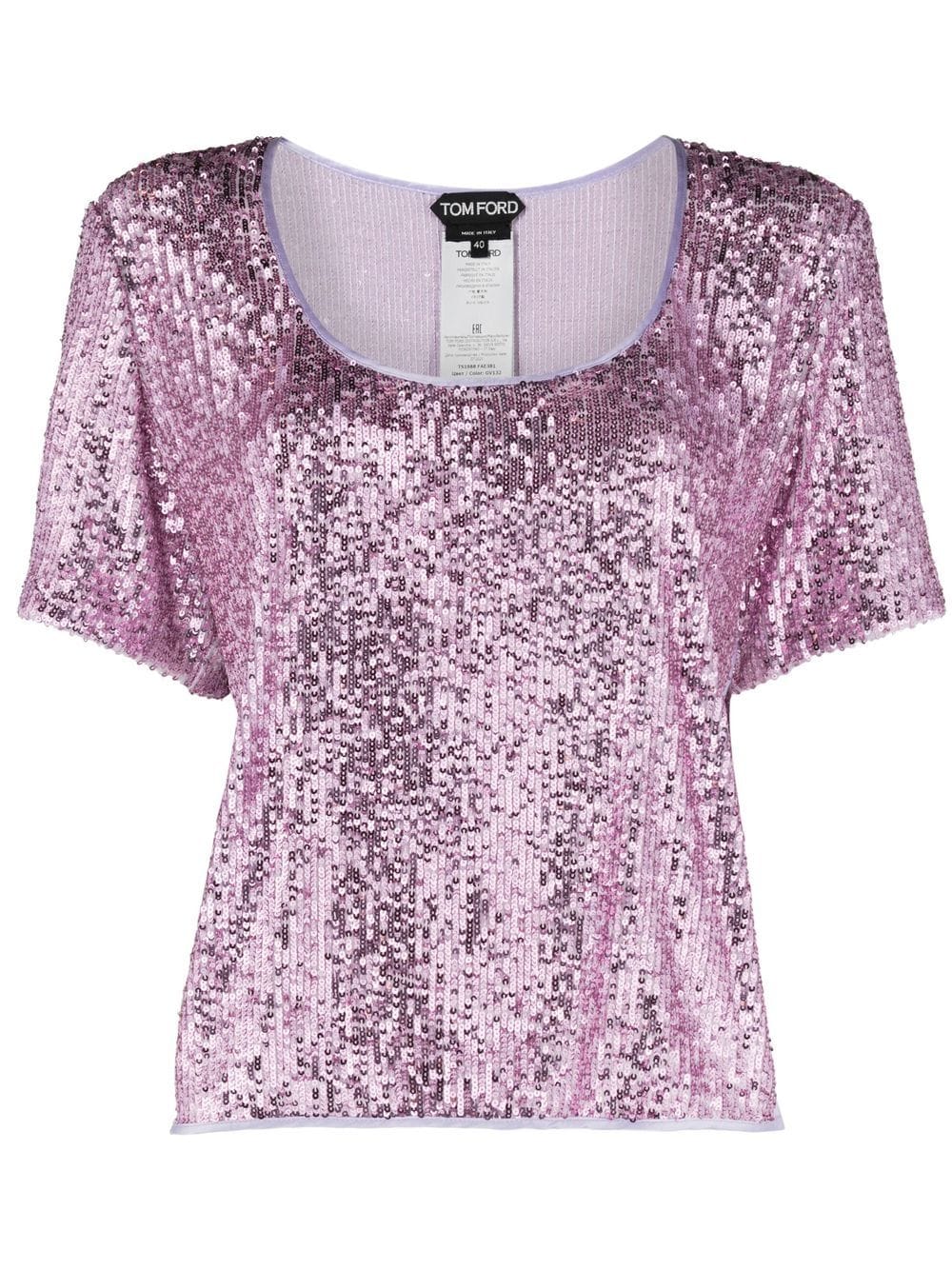 TOM FORD sequin short-sleeve top - Purple von TOM FORD