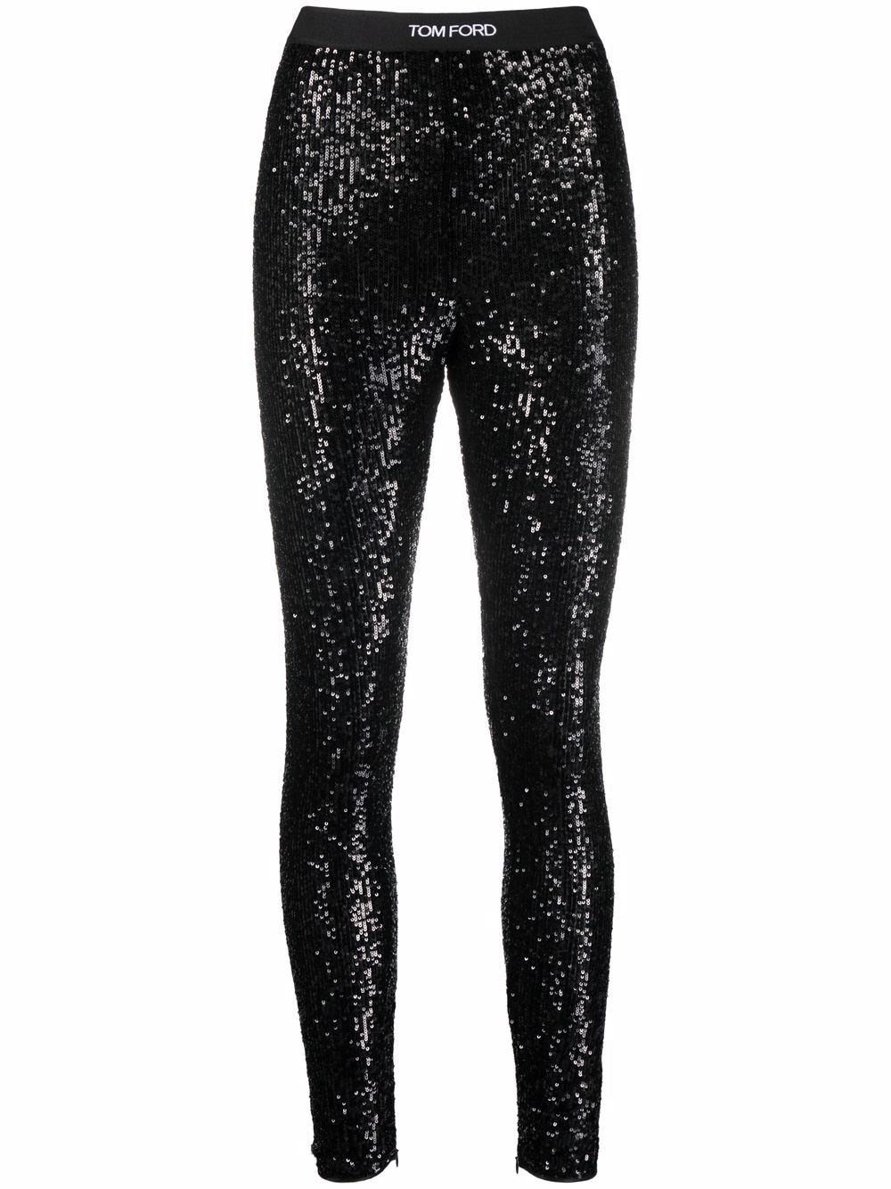 TOM FORD sequinned high-waist leggings - Black von TOM FORD