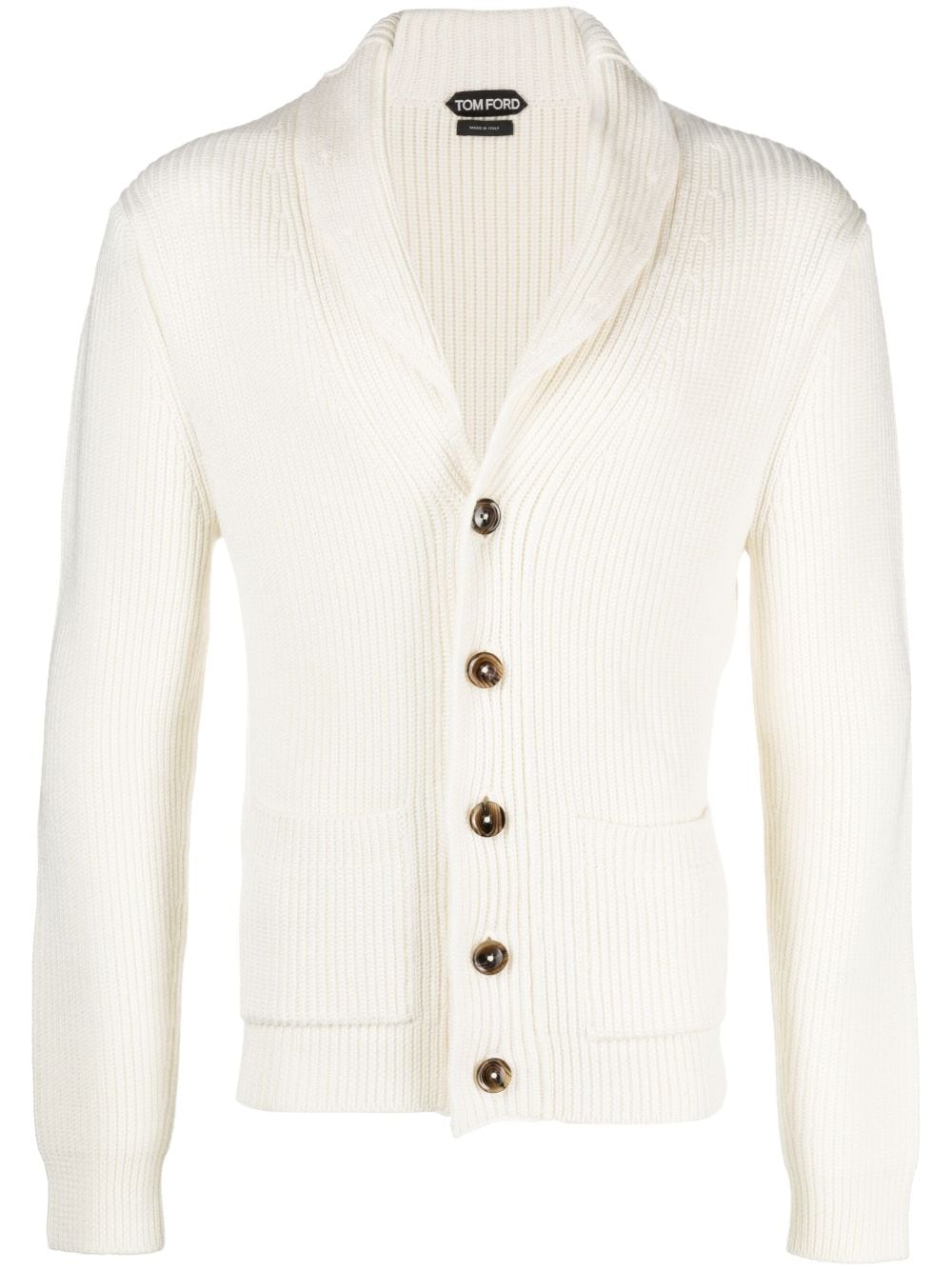 TOM FORD shawl-lapel V-neck cardigan - White von TOM FORD