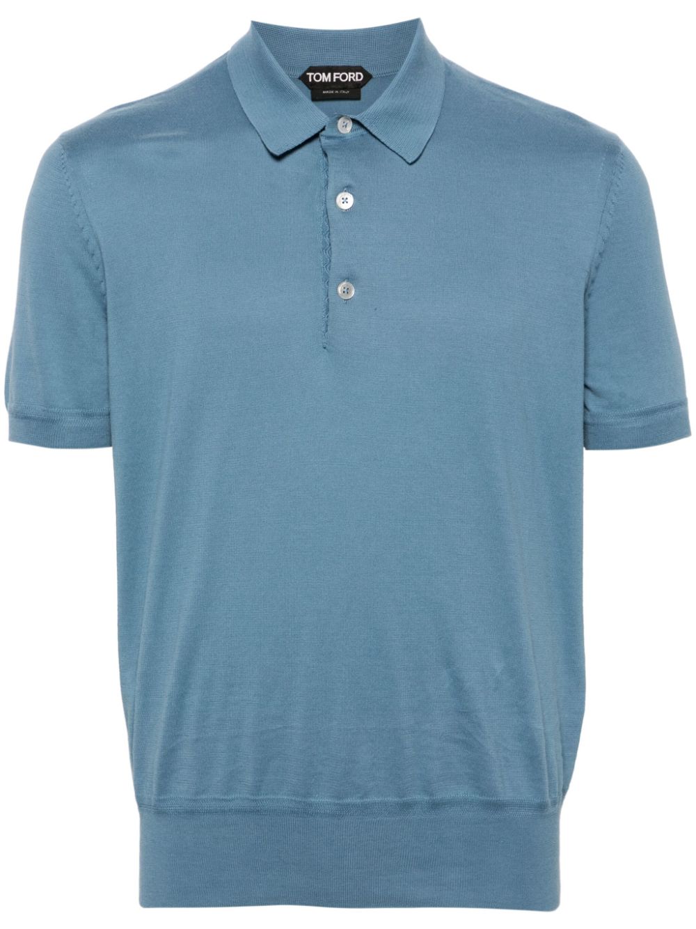 TOM FORD short-sleeve cotton polo shirt - Blue von TOM FORD