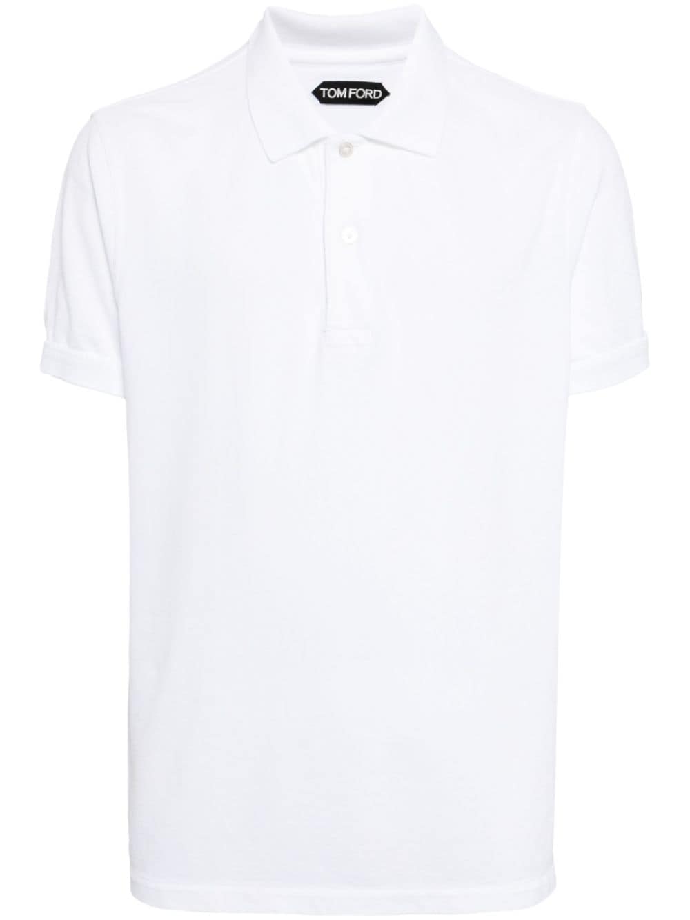 TOM FORD short-sleeve cotton polo shirt - White von TOM FORD