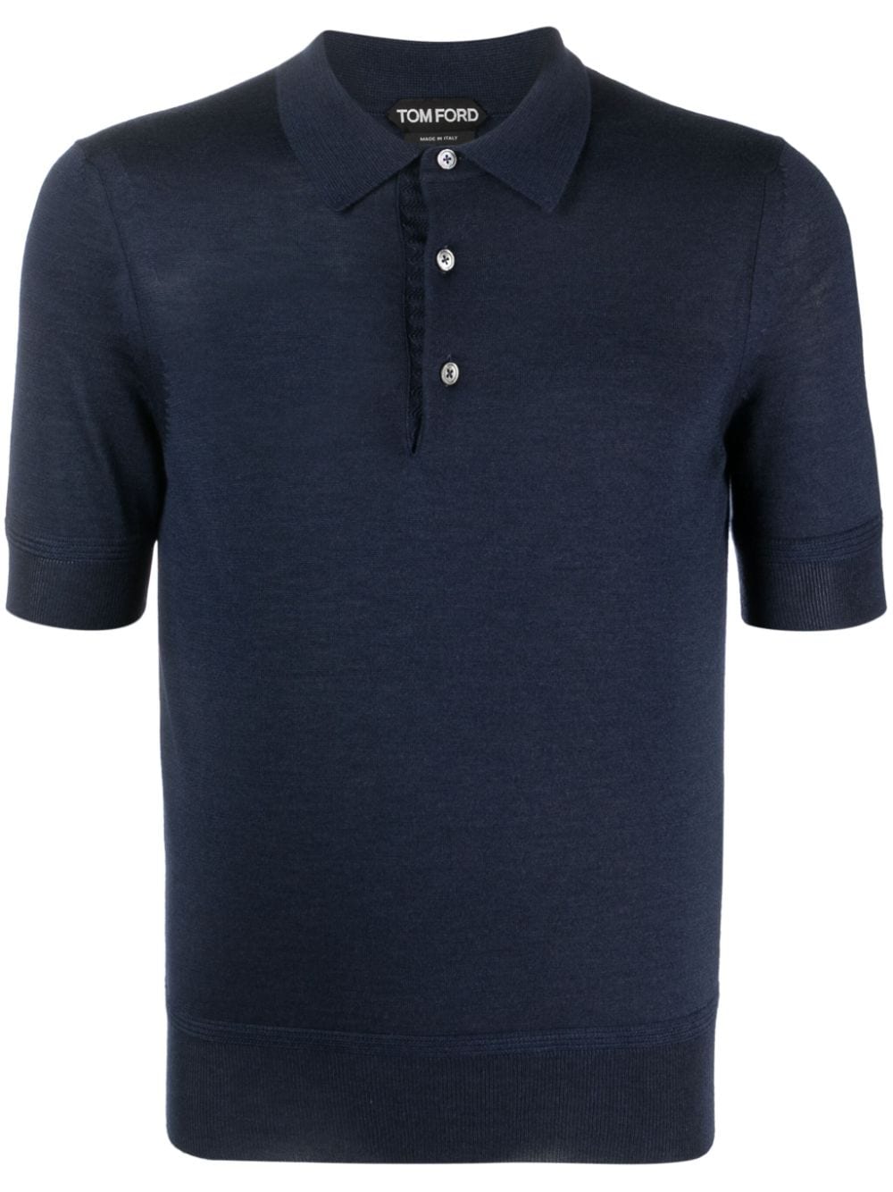 TOM FORD short-sleeve knitted polo shirt - Blue von TOM FORD