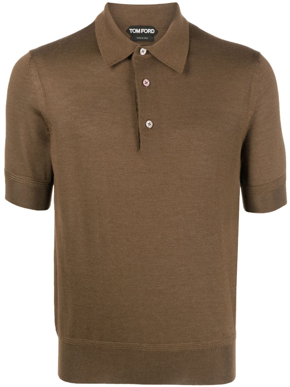 TOM FORD short-sleeve knitted polo shirt - Brown von TOM FORD