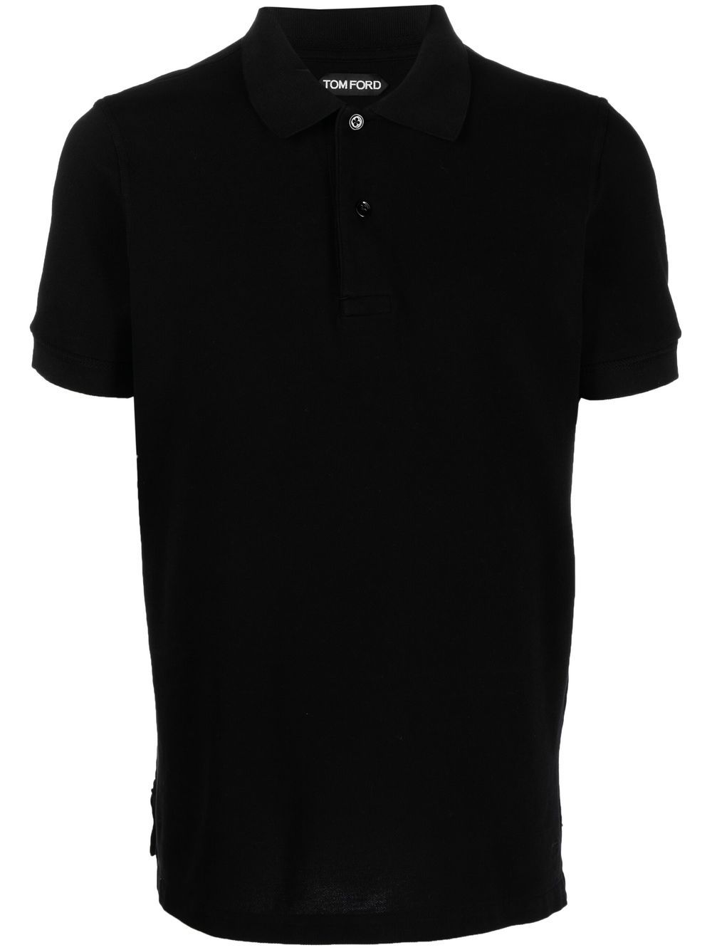 TOM FORD short-sleeved cotton polo shirt - Black von TOM FORD